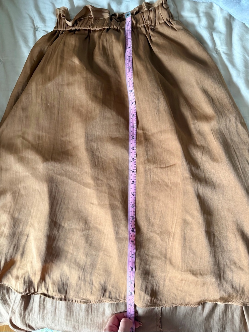 Chocol Raffine Japan High-Low Paperbag Waist Midi Skirt Brown Free Size F - Picture 8 of 9